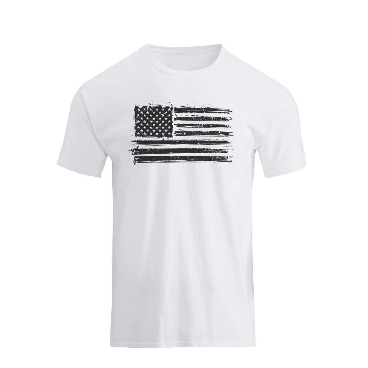 H HYFOL Men's Graphic T-Shirts USA Flag Cotton Short Sleeve American Patriotic Crewneck Casual Regular Tee Shirts