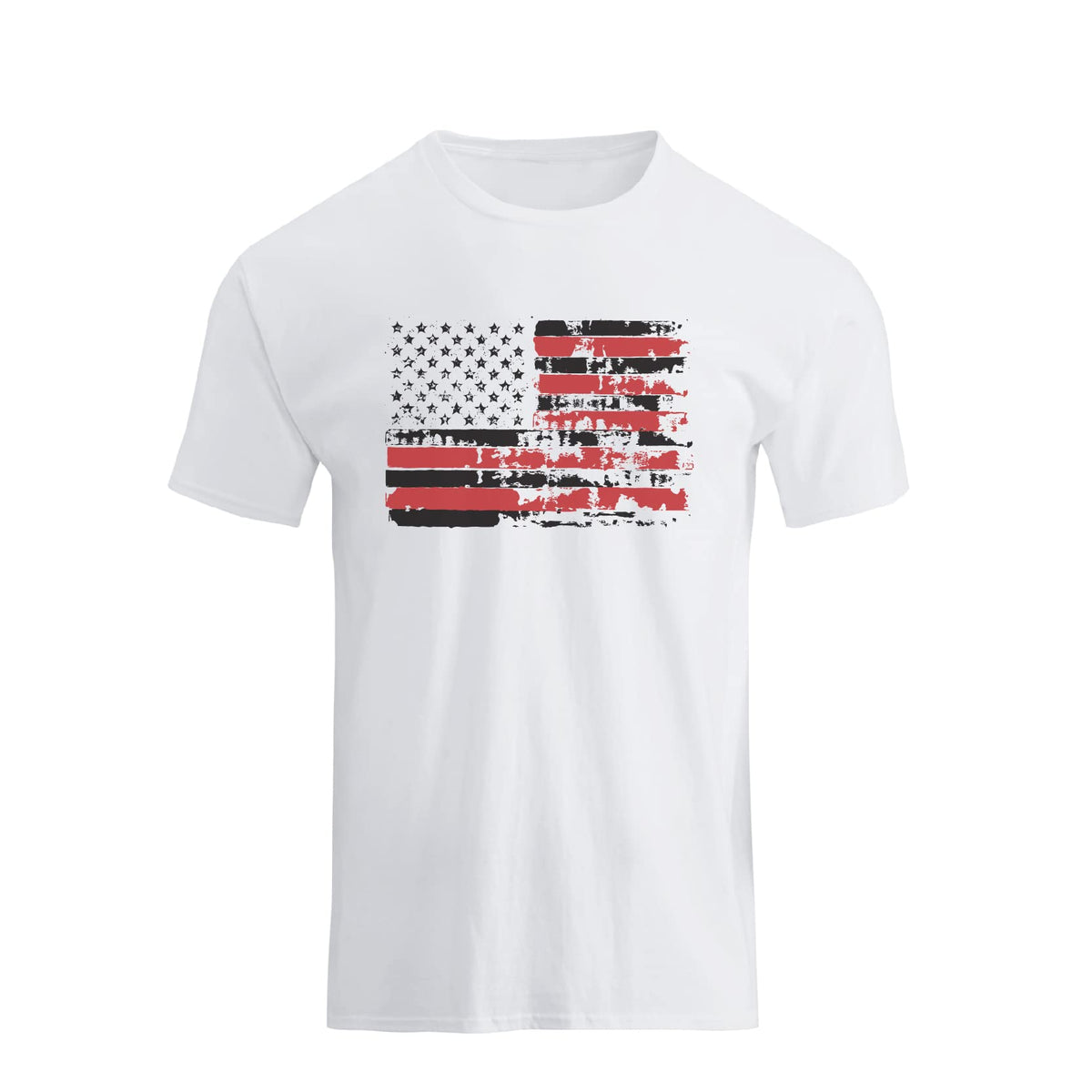 H HYFOL Men's Graphic T-Shirts USA Flag Cotton Short Sleeve American Patriotic Crewneck Casual Regular Tee Shirts