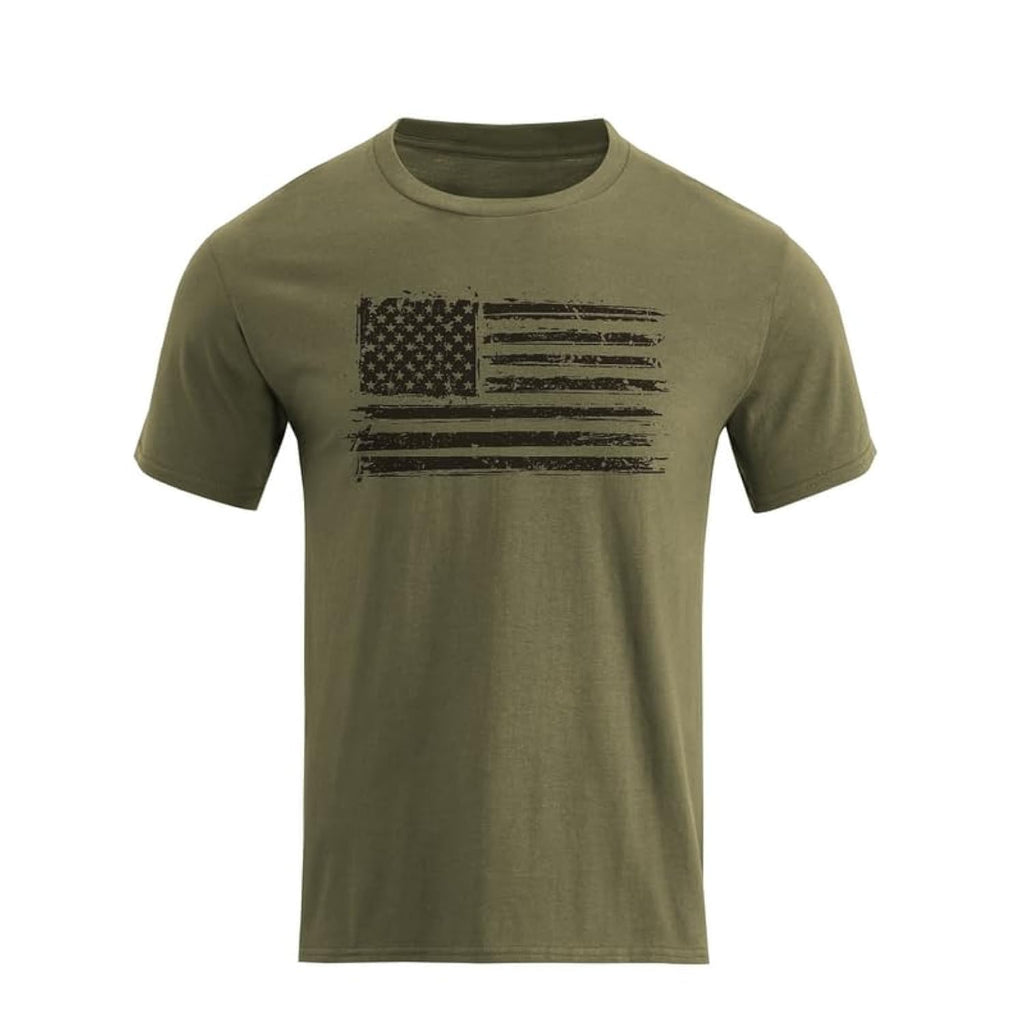 H HYFOL Men's Graphic T-Shirts USA Flag Cotton Short Sleeve American Patriotic Crewneck Casual Regular Tee Shirts