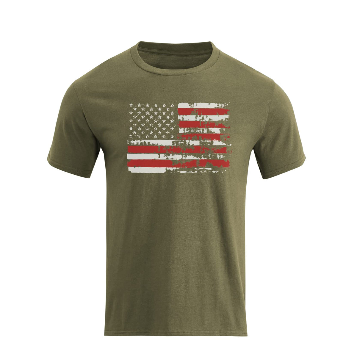 H HYFOL Men's Graphic T-Shirts USA Flag Cotton Short Sleeve American Patriotic Crewneck Casual Regular Tee Shirts