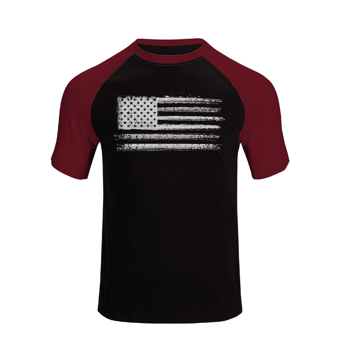 H HYFOL Men's Graphic T-Shirts USA Flag Cotton Short Sleeve American Patriotic Crewneck Casual Regular Tee Shirts