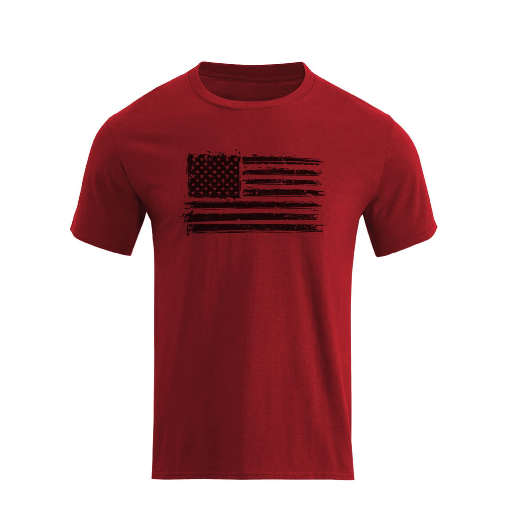 H HYFOL Men's Graphic T-Shirts USA Flag Cotton Short Sleeve American Patriotic Crewneck Casual Regular Tee Shirts