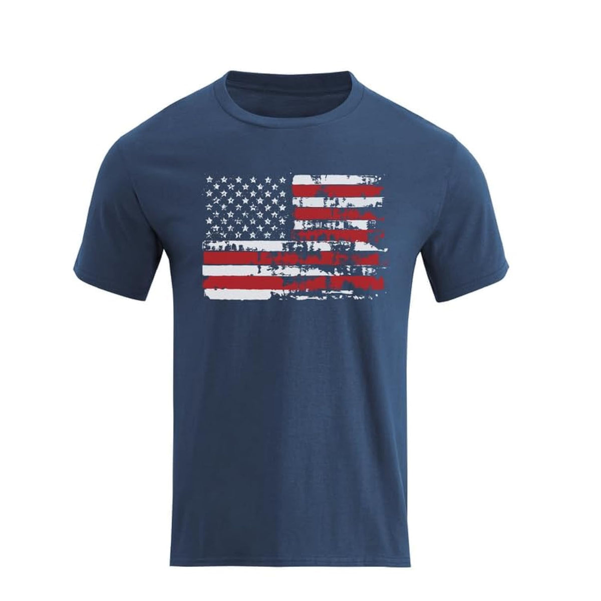 H HYFOL Men's Graphic T-Shirts USA Flag Cotton Short Sleeve American Patriotic Crewneck Casual Regular Tee Shirts