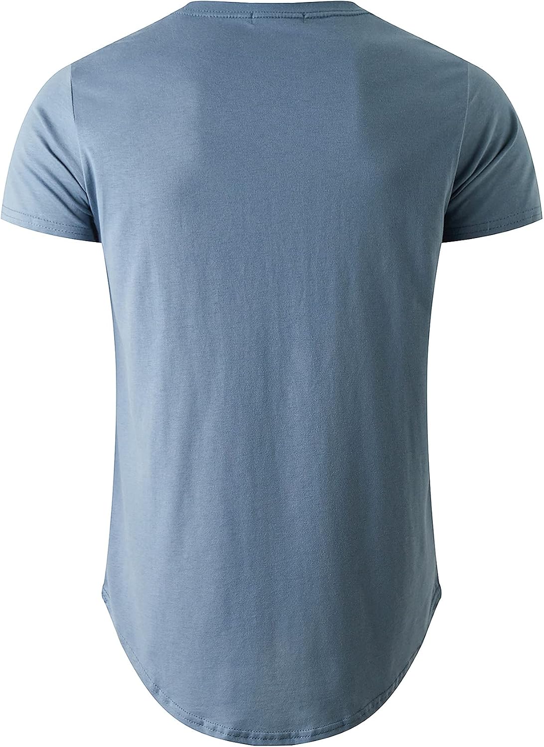 KLIEGOU Men's 100% Cotton Longline T-Shirt, Pre-Shrunk Soft