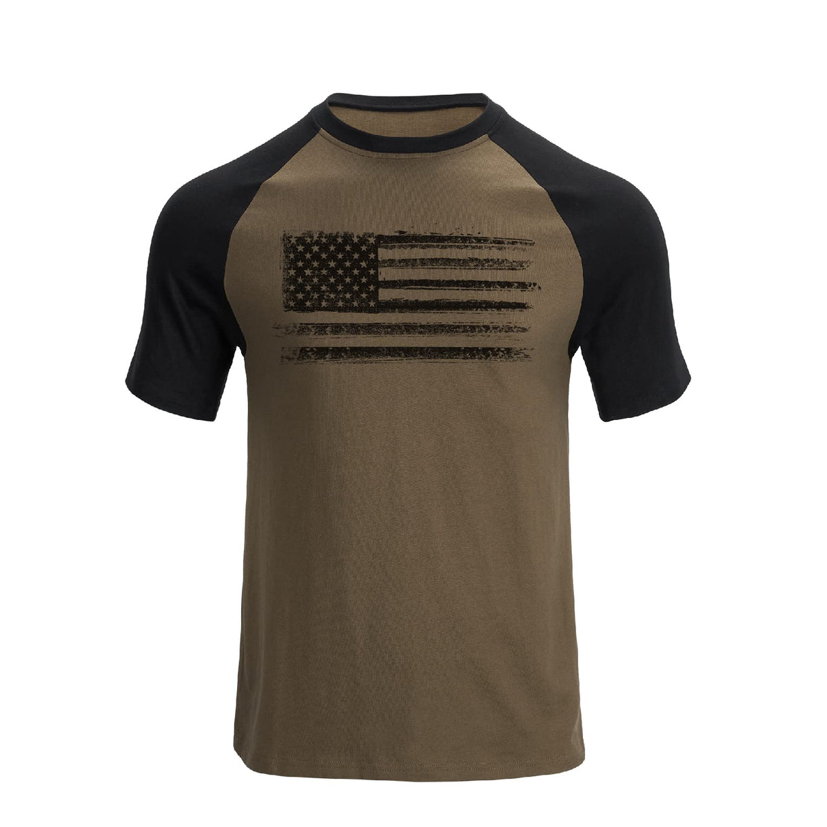 H HYFOL Men's Graphic T-Shirts USA Flag Cotton Short Sleeve American Patriotic Crewneck Casual Regular Tee Shirts