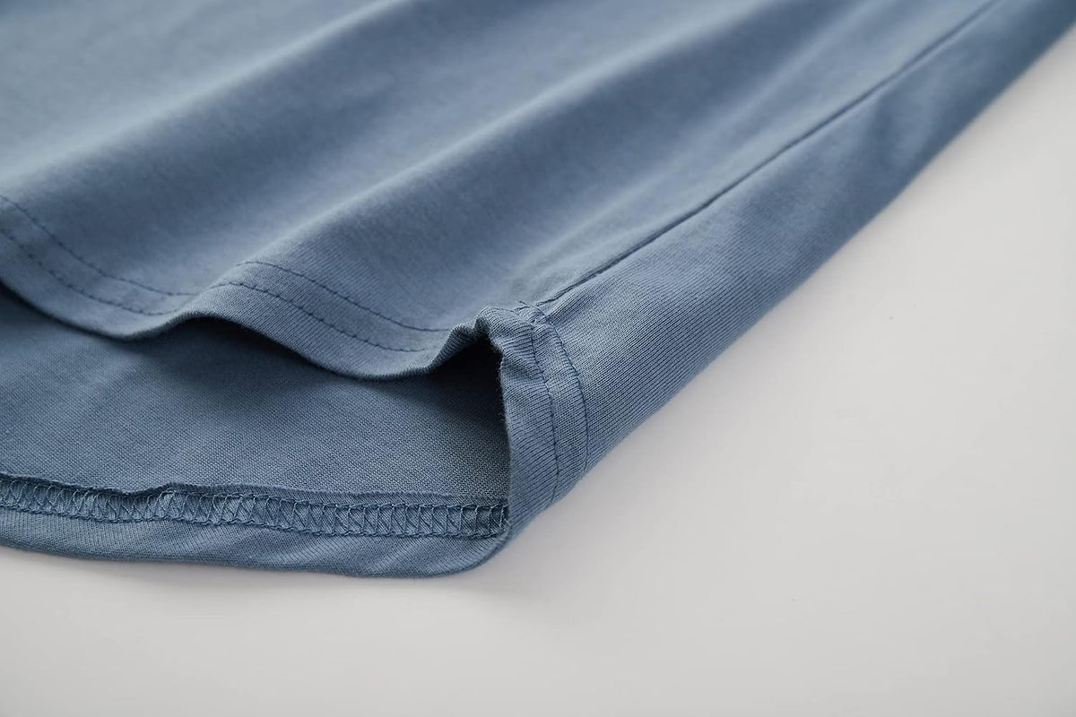 KLIEGOU Men's 100% Cotton Longline T-Shirt, Pre-Shrunk Soft