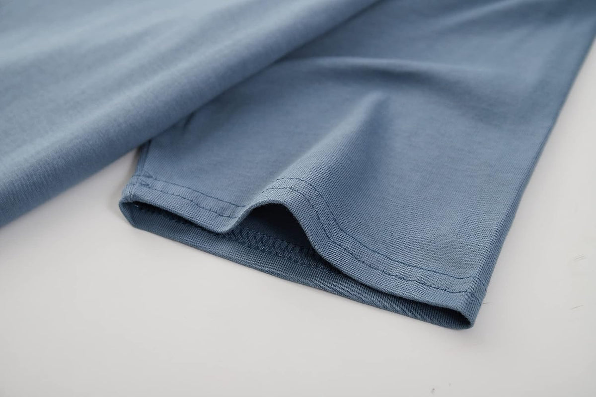 KLIEGOU Men's 100% Cotton Longline T-Shirt, Pre-Shrunk Soft