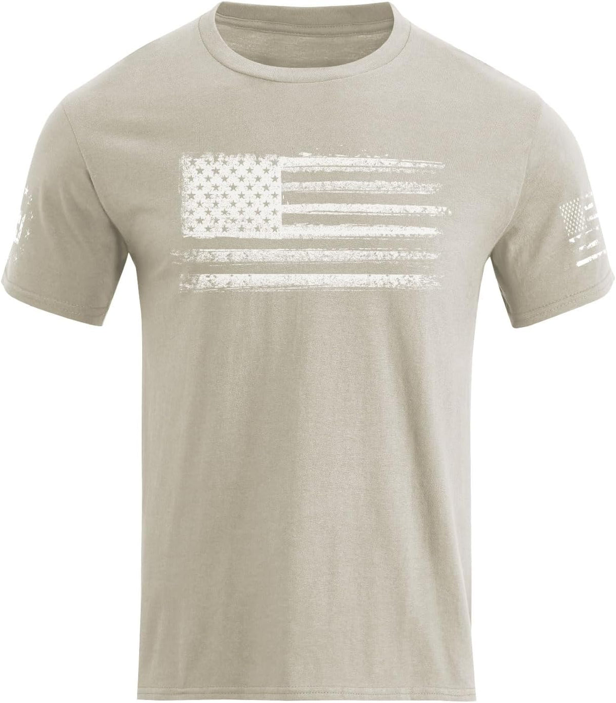 H HYFOL Men's Graphic T-Shirts USA Flag Cotton Short Sleeve American Patriotic Crewneck Casual Regular Tee Shirts