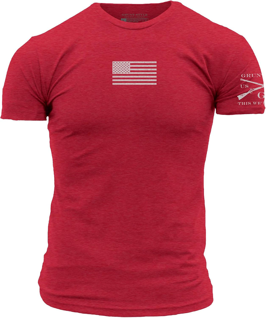 Grunt Style Basic Freedom Flag Men's Patriotic Graphic Tee