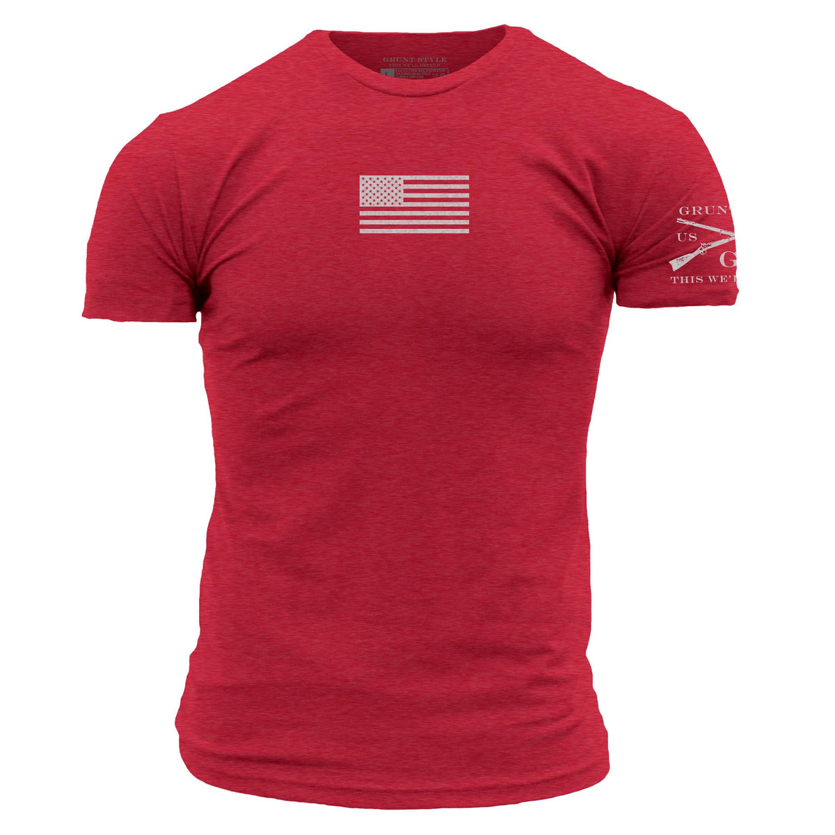 Grunt Style Basic Freedom Flag Men's Patriotic Graphic Tee