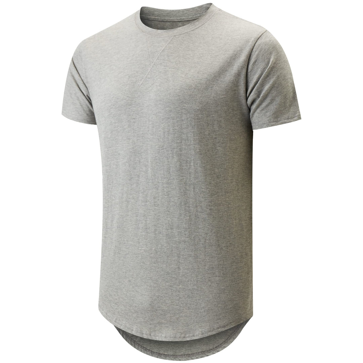 KLIEGOU Men's 100% Cotton Longline T-Shirt, Pre-Shrunk Soft