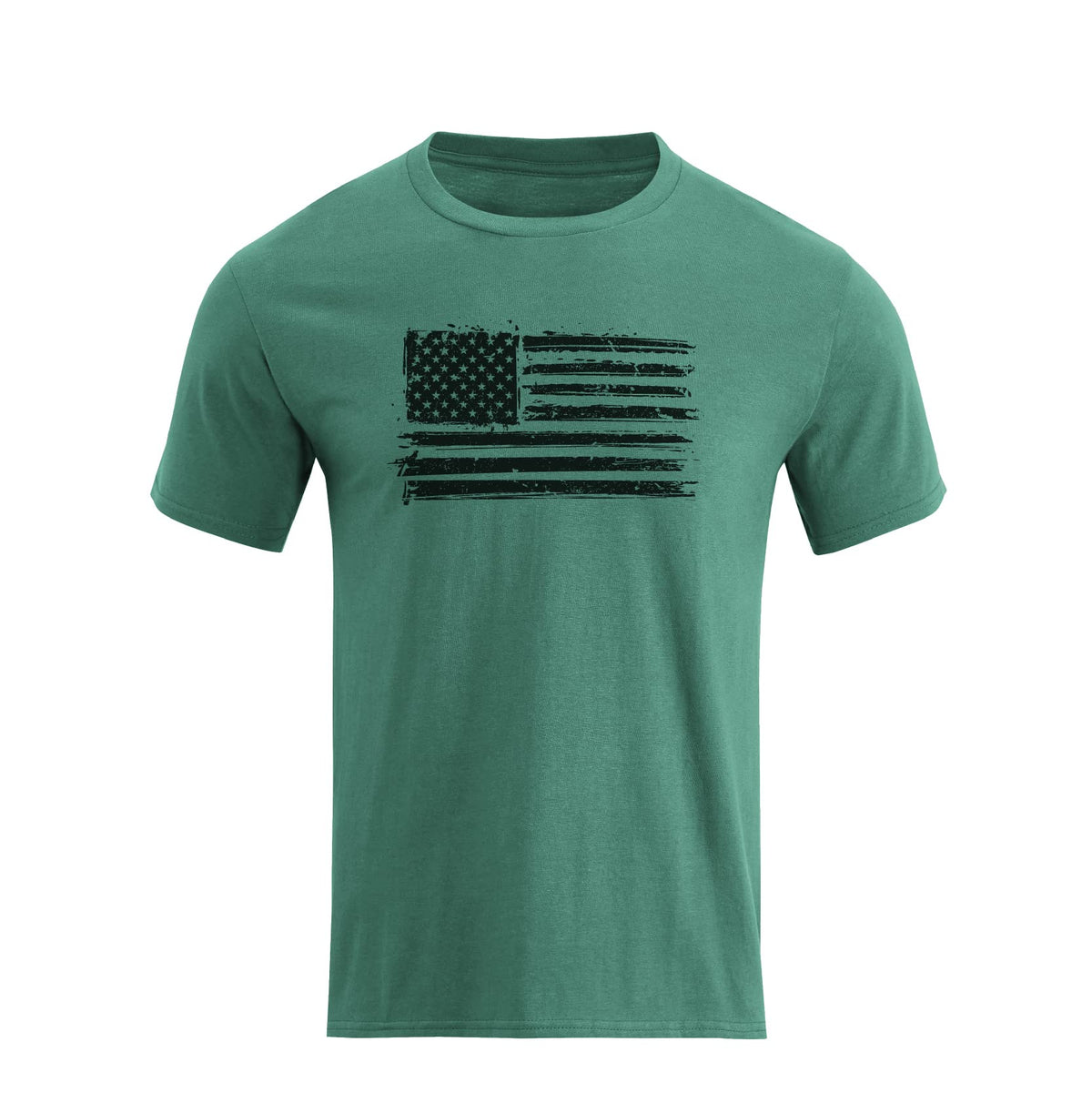 H HYFOL Men's Graphic T-Shirts USA Flag Cotton Short Sleeve American Patriotic Crewneck Casual Regular Tee Shirts