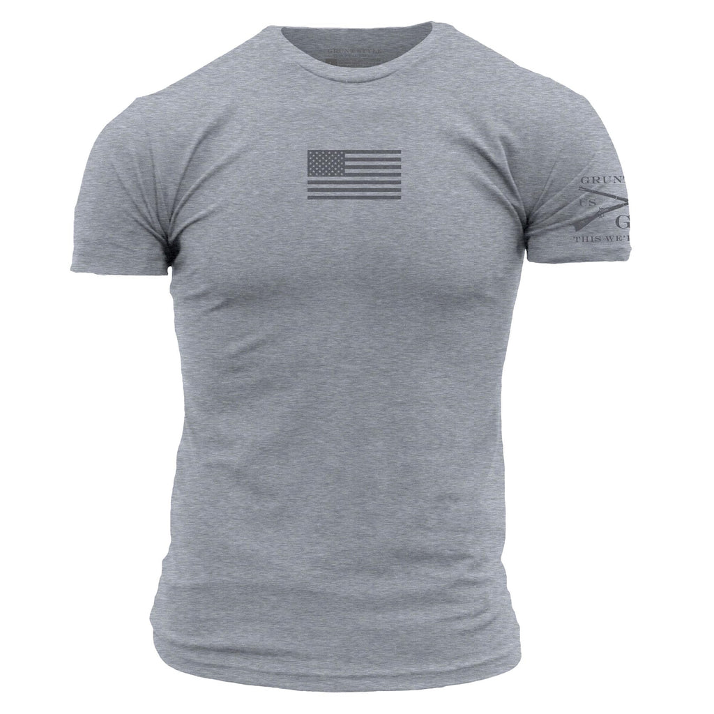 Grunt Style Basic Freedom Flag Men's Patriotic Graphic Tee