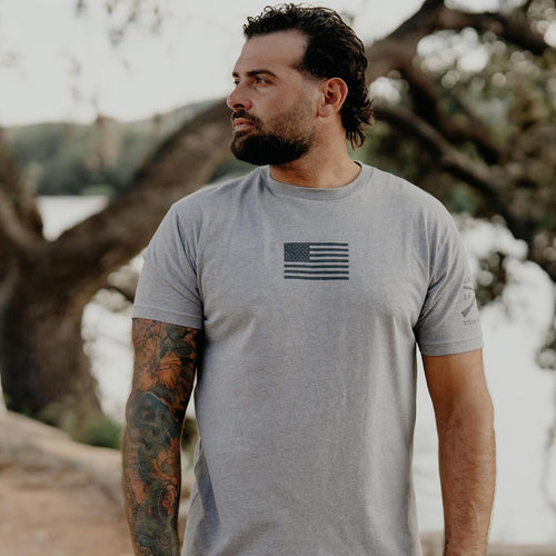 Grunt Style Basic Freedom Flag Men's Patriotic Graphic Tee