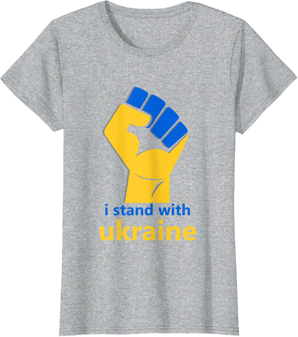 Stand with Ukraine Ukrainian Flag Funny T-shiirt T-Shirt