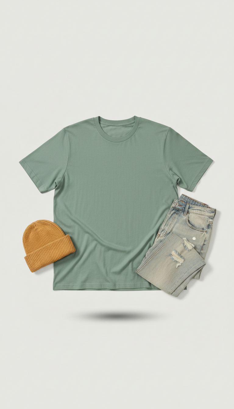 Sage green relaxed fit tee